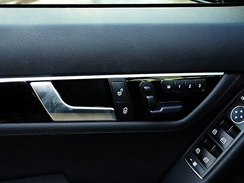 Angelguoguo Adhesivos para botones de bloqueo de memoria para asiento de automóvil Mercedes Benz CLA GLA GLK GLE CLS GL ML A B C E Clase W204 W212