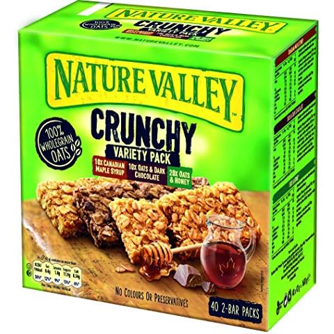 Nature Valley Crunchy Variety Pack Cereal Bars 42g (Pack of 40 Bars) Cover