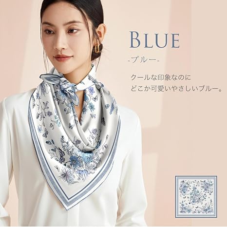 巻き方により色々な表情になります。 シルク超大判スカーフ、美品。 楽天市場】シルクスカーフ 送料無料 ストール 6A級シルク100