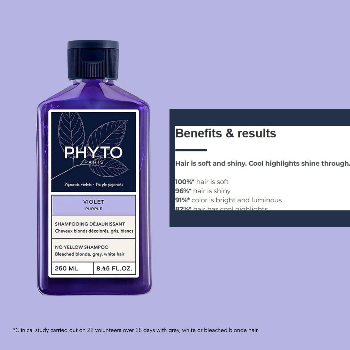 PHYTO PURPLE No Yellow Shampoo, Sulfate Free for Gray Hair, White Hair and Bleached Blonde Hair, 8.45 fl.oz. - Image 5