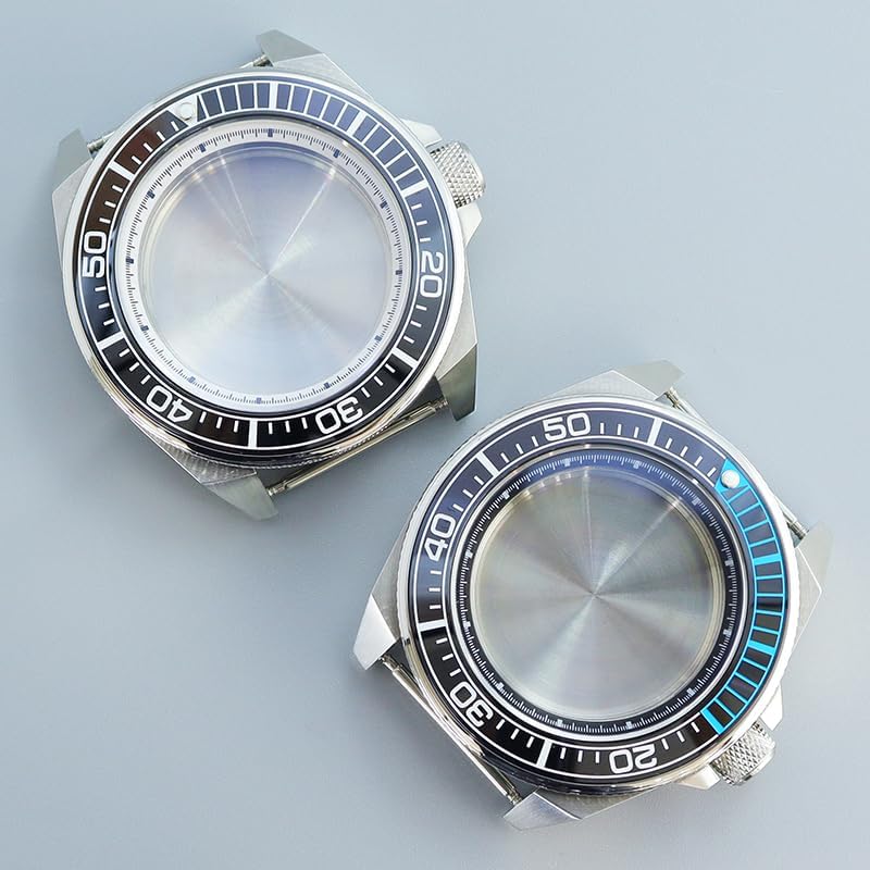43mm Stainless Steel Watch Case with Sapphire Glass Ceramic Bezel for NH35 NH36/34 Movement for SKX007 Samurai Dive Watch