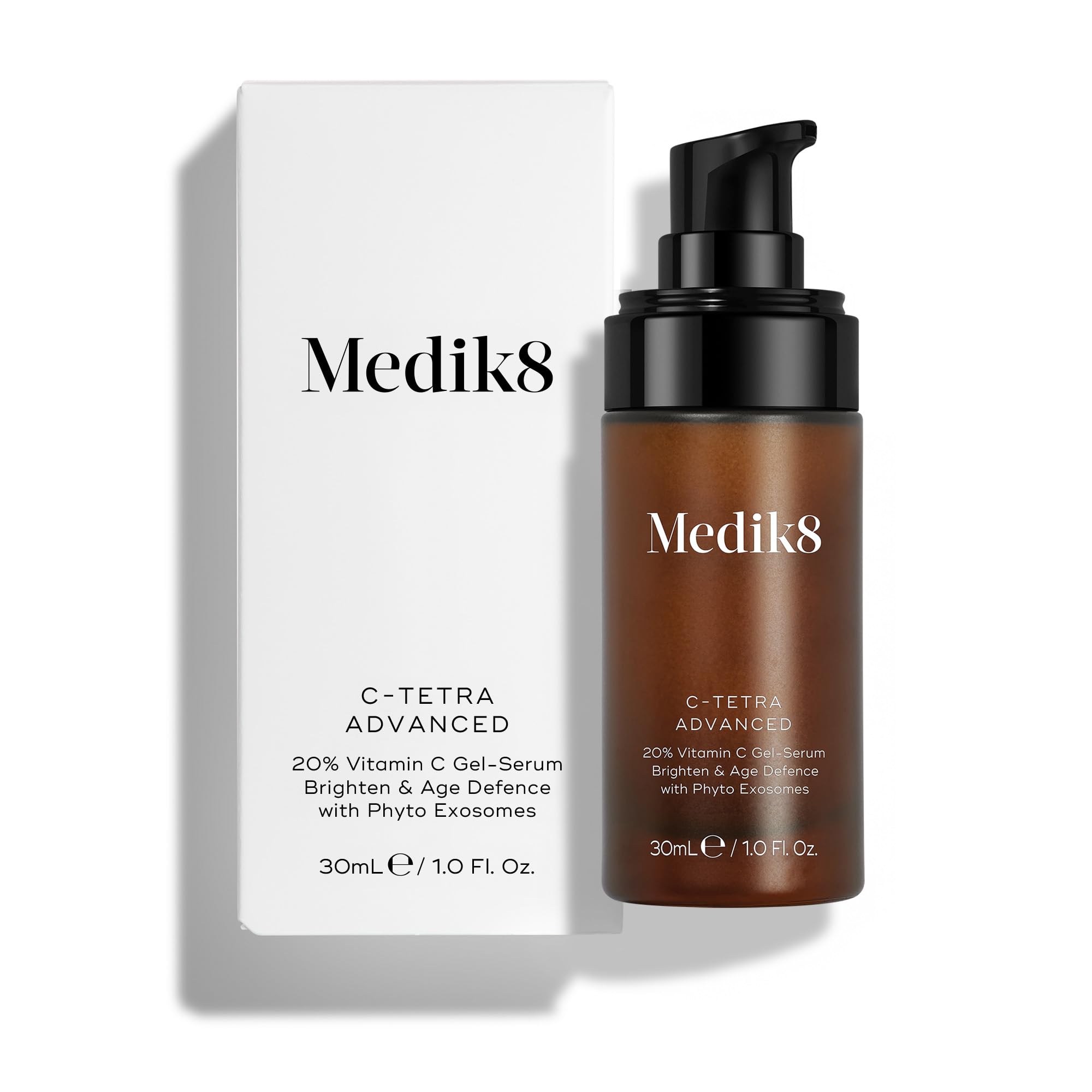 Medik8 C-Tetra Advanced, 20% Vitamin C Gel-Serum mit Exosomen - 30 ml | Vitamin-C-Serum mit Exosomen – schützt vor vorzeitiger Hautalterung und sorgt für eine beschleunigte Aufhellung des Hautbilds