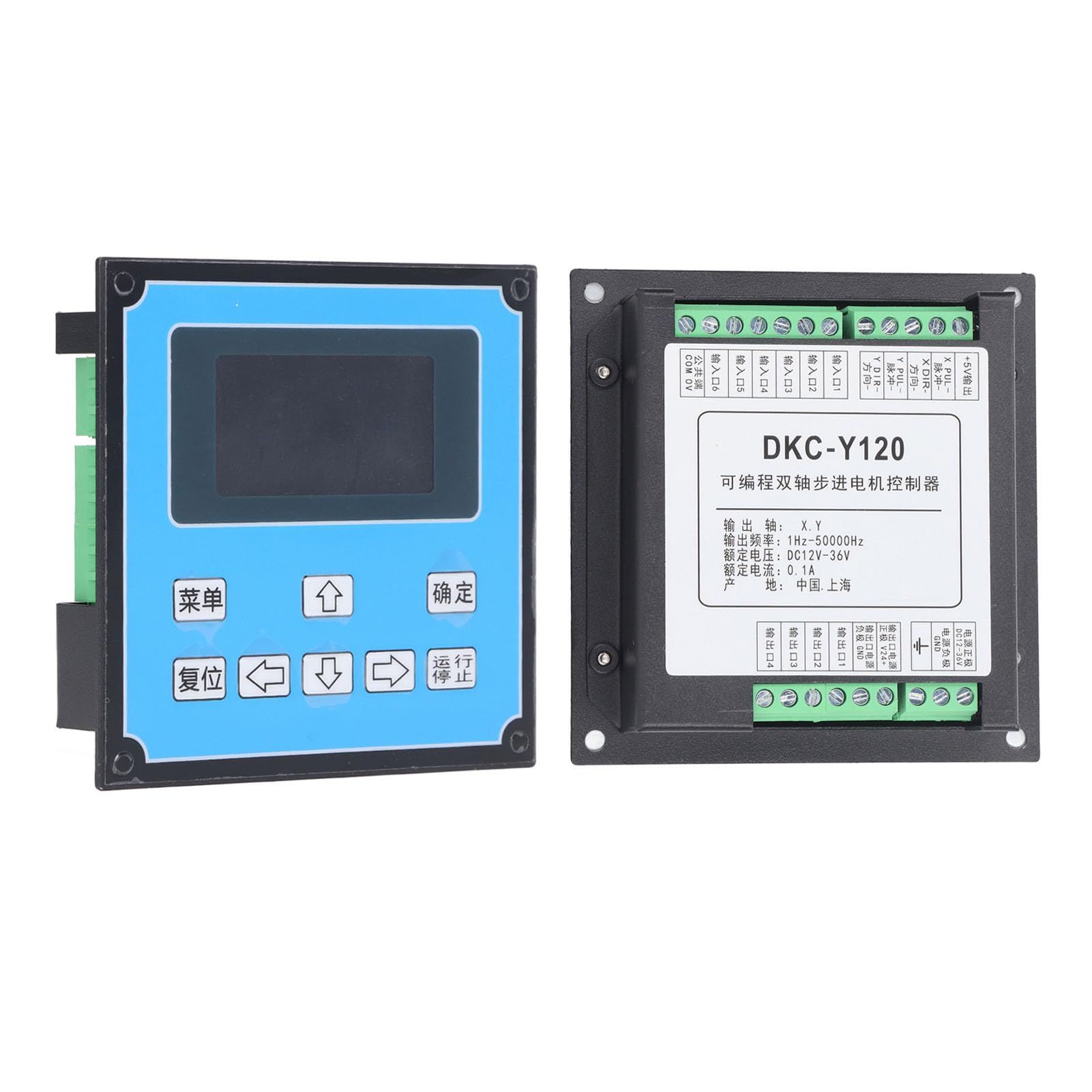 Ausla Controlador de Servomotor Paso a Paso Programable Panel de Control de Motor ABS DC12V a 36V Pantalla LCD 1Hz a 50000Hz Salida X Y para Equipos Industriales Y Usuarios de Automatización