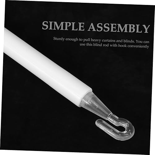 Miniatura 4 de DECHOUS 1 juego de varitas ciegas venecianas de plástico, varitas verticales de control de vara con gancho, barra de cortina transparente, barra de