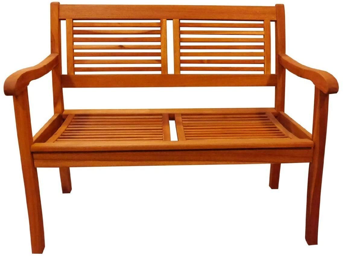 SAM Gartenbank Cordoba, 110 cm, 2-Sitzer Bank, Sitzbank aus geöltem Akazienholz, pflegeleichtes Massivholz, Holzbank geeignet für Garten, Balkon, Terrasse oder Wintergarten