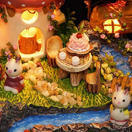 Puppenhaus-Modell, LED-Puppenhaus-Modell Modisch Schön für Geschenke zur Dekoration für Mädchen für Kinder