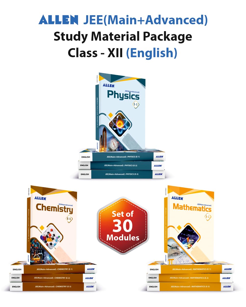 ALLEN 12th JEE MAIN+ADVANCED Study Material Package (30 Pack of 30