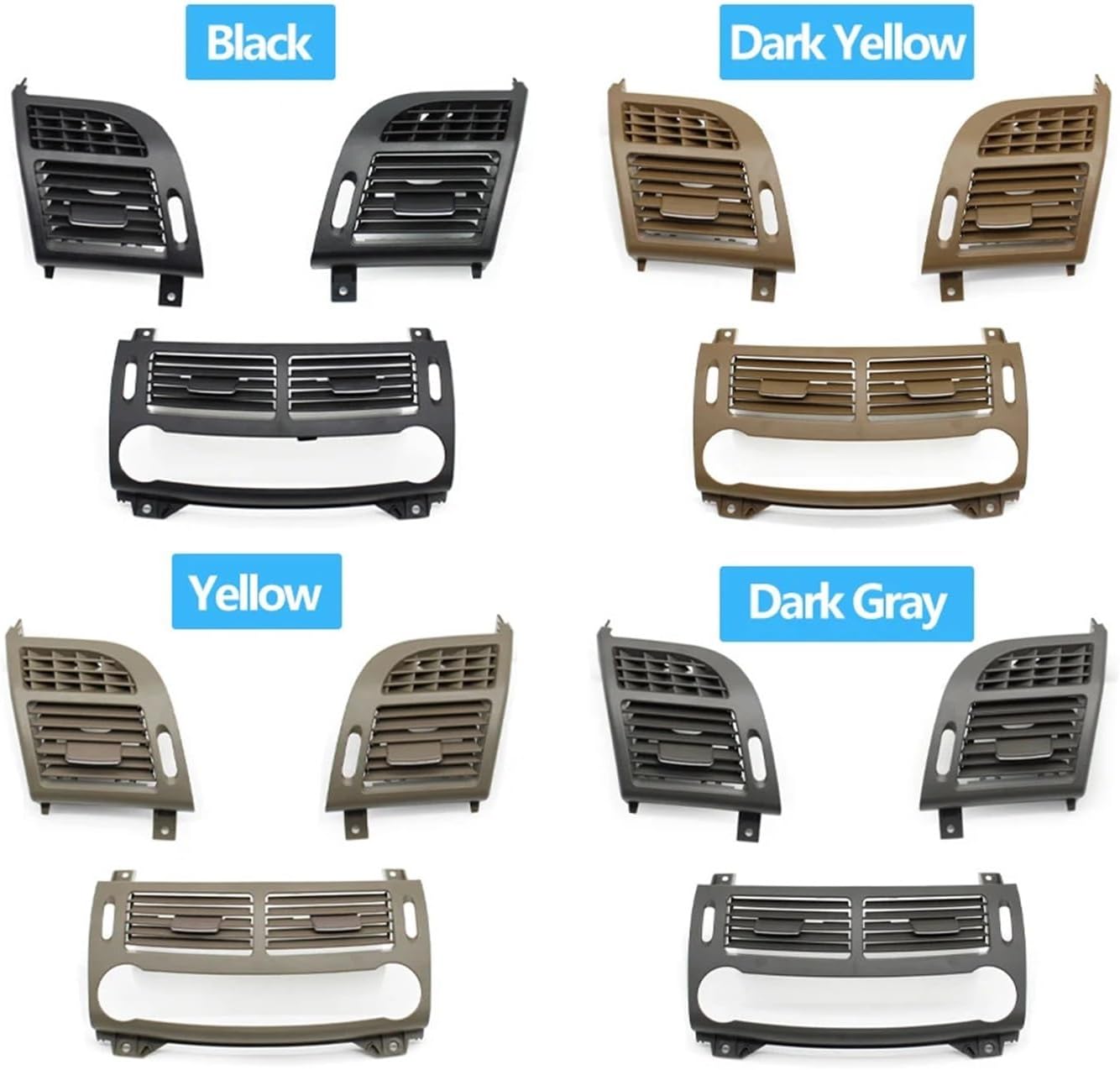 Front Dashboard Air Conditioning Vent Grille Cover Panel Fit For Benz E Class W211 2003-2008 E200 E230 E260 E280 E300(Yellow Right)