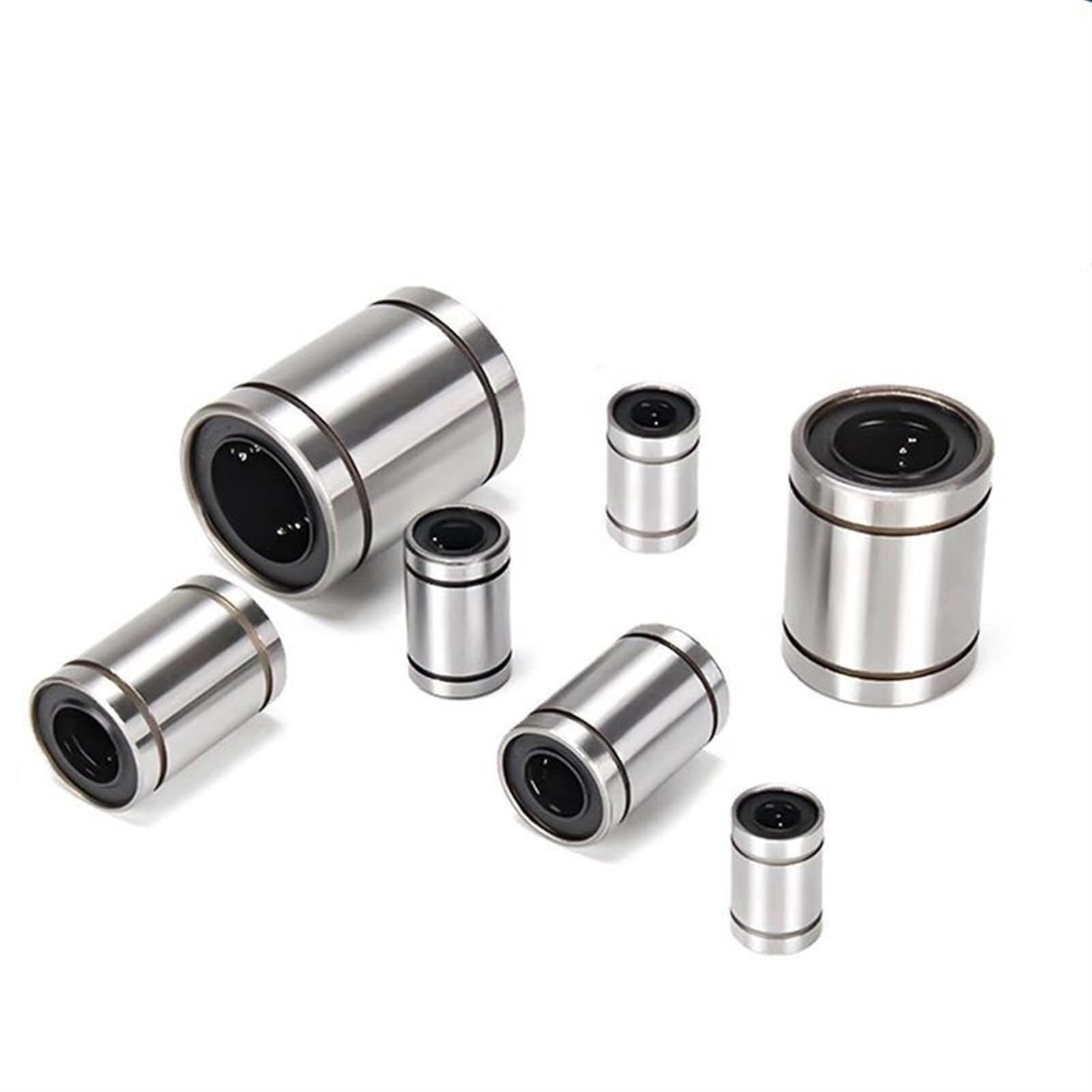 Rillenkugellager, 4 Stück, LM8, LM8UU, LM10UU, LM6UU, LM12UU, lineares Kugellager, Stangenschiene, lineare Wellenlager, CNC-3D-Druckerteile (Größe: LM16UU 16 x 28 x 37)(LM20UU 20x32x42)