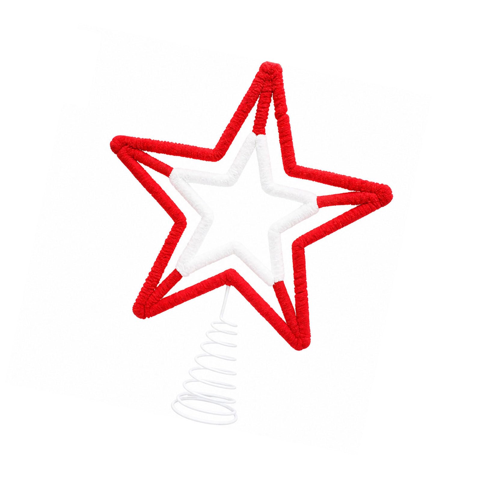 NMFLAB Five Pointed Star Christmas Tree Decoration 3D Textured Snowflake Tree Ornament for Holiday Party Table Centerpieces Soft Winter Ice Deck
