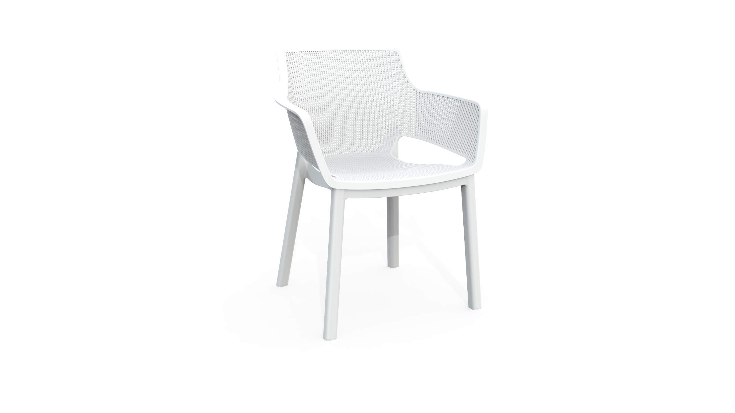Keter Sedia da Esterno Elisa Set da 6 Pezzi Colore Bianco
