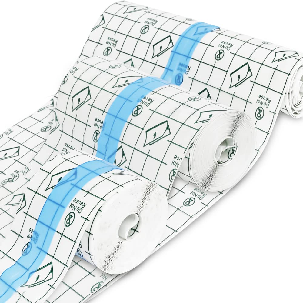 3 Packs Tattoo Aftercare Waterproof Bandage, BOJVESH Transparent Stretch Adhesive Film Dressing, Second Skin Wound Healing Protective Tape for Recovery, Keep Wound, Plastic Cover, Protective Shield