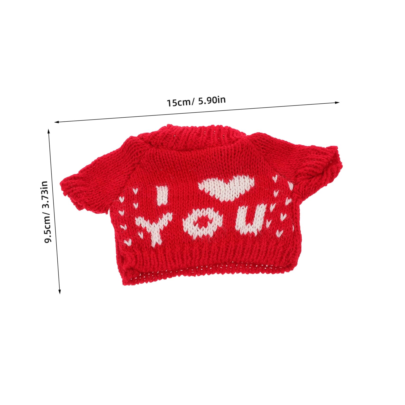 SUPVOX Bear Hoodie Outfit for Plush Cute Red Sweater Clothes for Christmas Holiday Decorations Soft Cotton Doll Clothes for Reborn Dolls