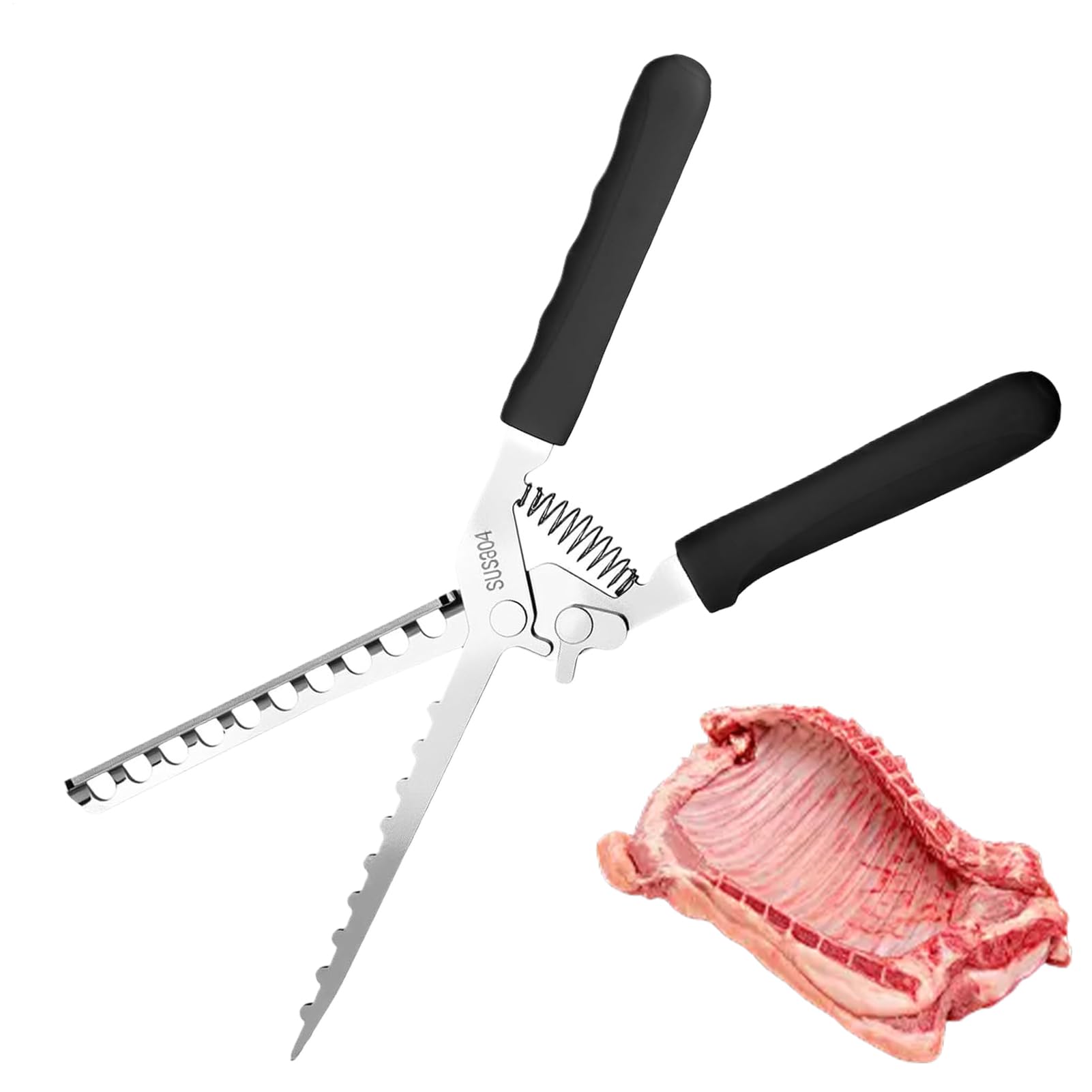 Quita Membrana Para Costillas | Aparato Resistente al Calor con Mango Ergonomico - Herramienta Para Barbacoa Con Mango Ergonomico - Para Cocinar Carnes de Cerdo Res Cordero y Uso en la Parrilla