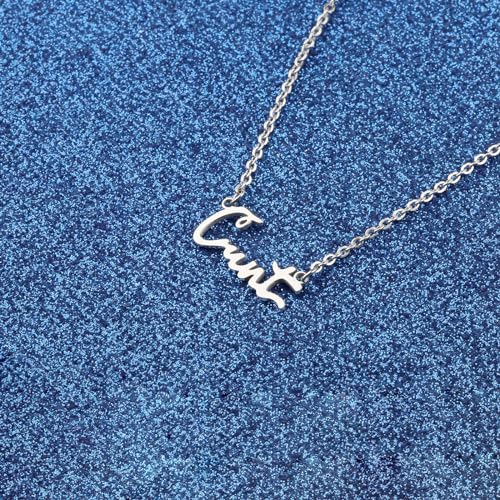 WUSUANED Funny Cunt Necklace Swear Word Jewelry Naughty Valentine Gift Cunt Gift Rude Gifts3