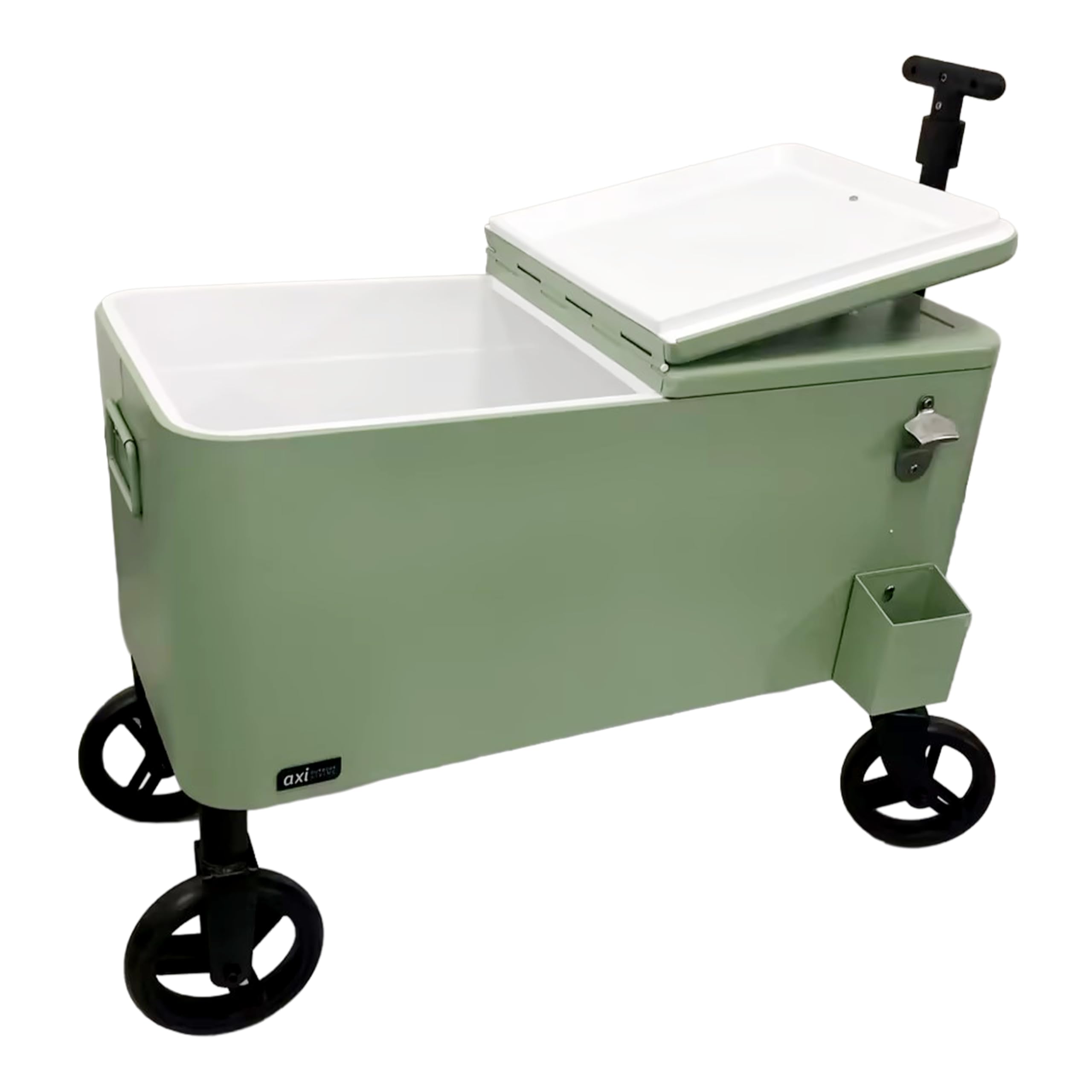 AXI Retro Cooler Vert | Réfrigérateur De Boissons Mobile pour L’Extérieur/Le Jardin | Glacière 76 Litre