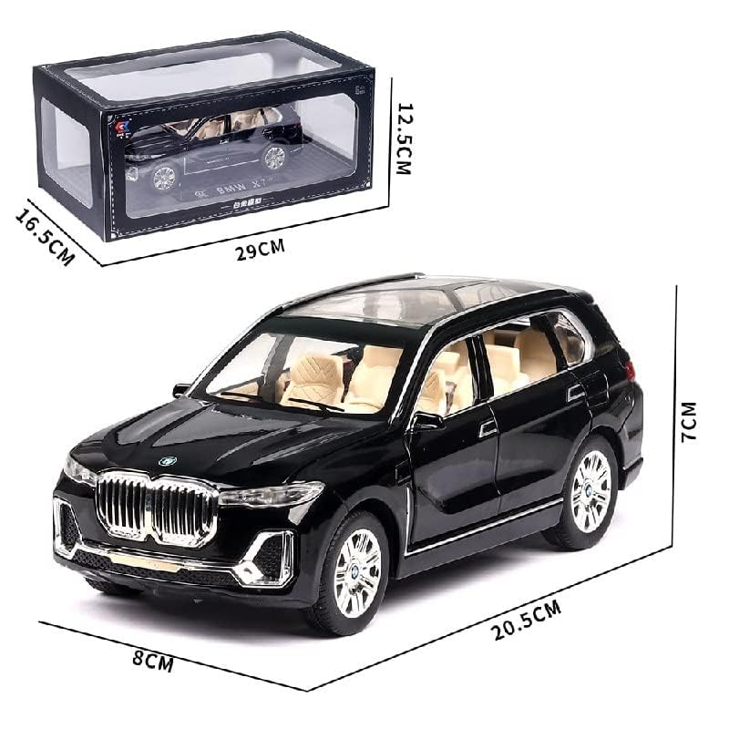 Image of Exclusive Alloy Metal 1:24 Bmmw X7 Model Car, Zinc Alloy Die-Cast Toy Vehicles, Openable Doors, Music, Lights & Pull Back Toy Car With Sound & Light For Kids (Bmmw X7),Multicolor