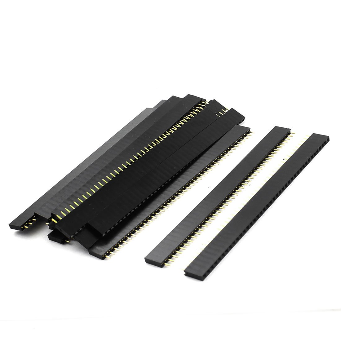 Aexit 17Pcs PBC Audio & Video Accessories 40Pin 2.54mm Single Row Straight Female Pin Connectors & Adapters Header Connector