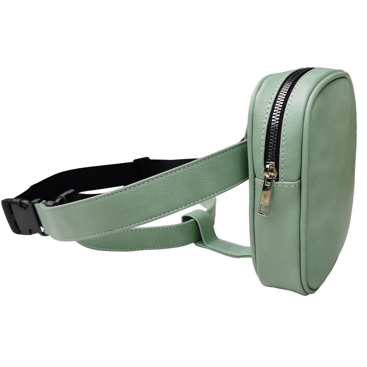 Larswon Leg Bag Leg Harness Bag PU Leather Thigh Bag Hip Bag Fanny Pack Thigh Harness Women Light Green - Image 4