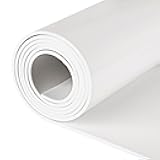 Sponge Neoprene Foam Rubber Sheet with Adhesive, 12 in x 60 in x 1/8 in Multi-Function Soundproof High Density Waterproof Rubber Mat, Perfect Cosplay Easy Cut DIY Neoprene Padding Roll - White