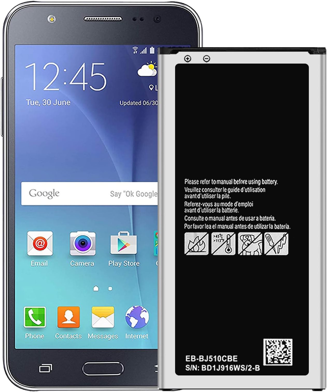 for Samsung Galaxy J5 2016 SM-J510F Replacement Battery EB-BJ510CBC EB-BJ510CBE EB-BJ510CBK 3100mAh