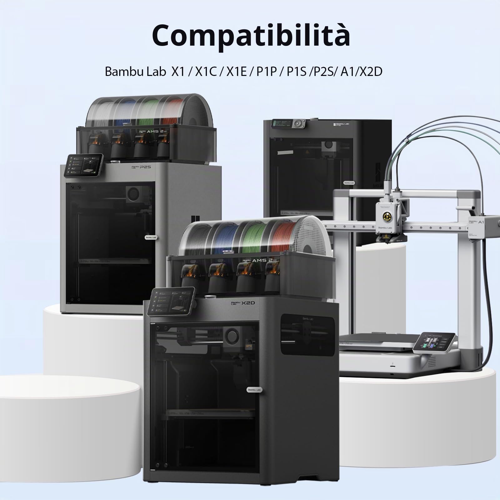 UniTak3D X2D/A1/P2S Double Sided PEI Piattaforma 257 * 257mm,Smooth+Textured Build Plate, Bed Plate Compatible with Bambu Lab X2D/A1/X1/X1C/X1E/P1P/P1S Stampanti 3D-Flexible Magnet NOT Included