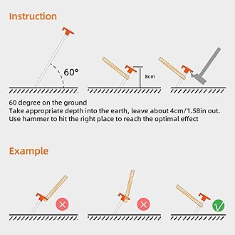 Tent Stakes Camping Stakes,AVOFOREST 7.1inch Non-Rust Metal Tent Pegs Ground Stakes Tent Spikes Camping,Garden,Hiking Orange (Orange 12pcs, 7.1IN)