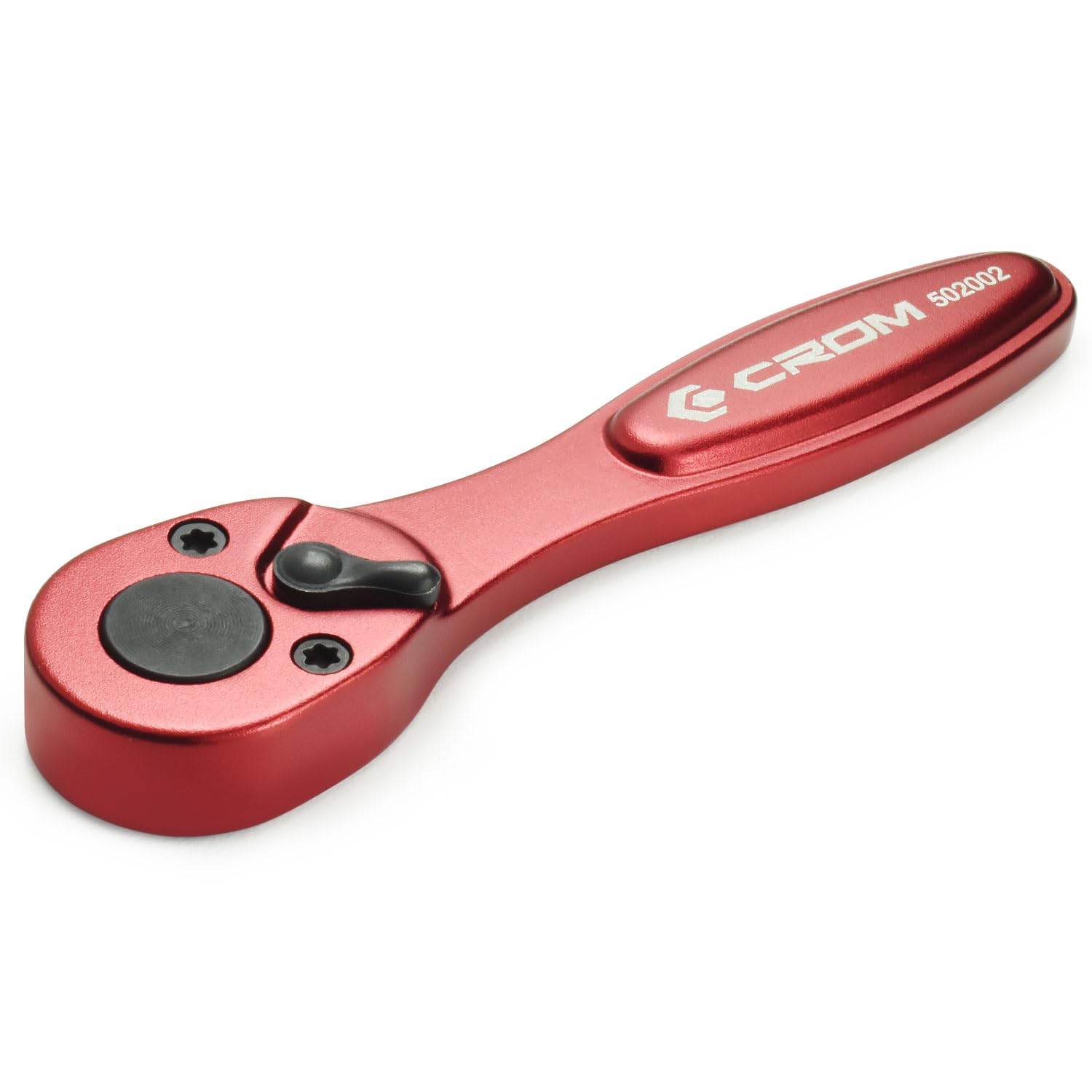 CROM 1/4-inch Drive Mini Ratchet - 72-Tooth Hex Bit Driver Ratchet Wrench Reversible Micro Ratchet with 5 Degree Arc -Lightweight Aluminum & Compact To Fit In Tight Spaces (1/4-Inch Bit Driver)