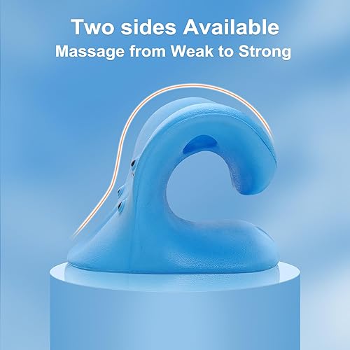 Miniatura 5 de Estirador de cuello con terapia magnética de acupresión para aliviar el dolor, relajante de cuello y hombros, almohada quiropráctica, restaurar la