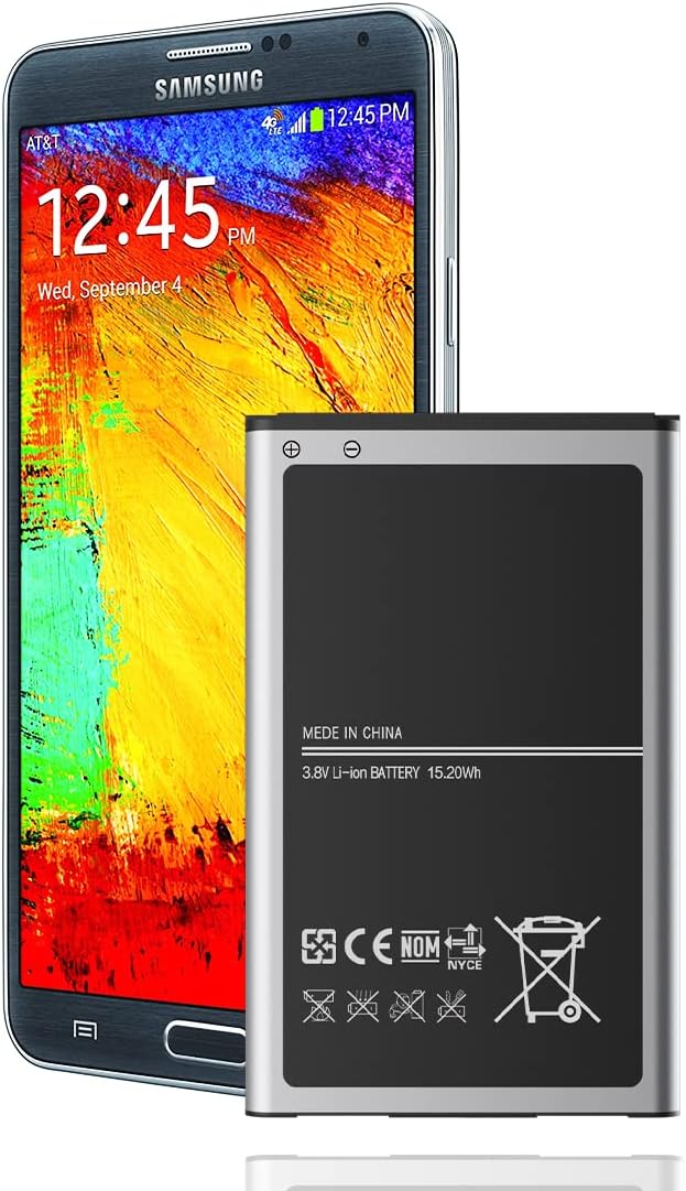 4000mAh Galaxy Note 3 Battery, 𝗨𝗽𝗴𝗿𝗮𝗱𝗲𝗱 Replacement Battery for Samsung Note 3 N9000, N9005 LTE, AT&T N900A, Verizon N900V, Sprint N900P, T-Mobile N900T