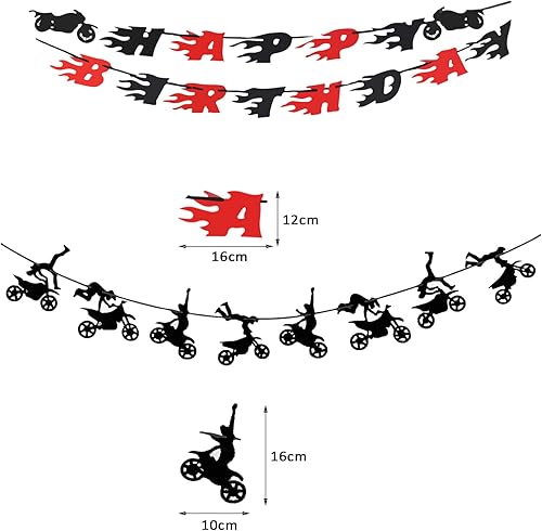 Miniatura 2 de 30 piezas de decoración de cumpleaños de motocross, suministros de fiesta de motocross, decoración de tartas para cupcakes para fiesta de cumpleaños