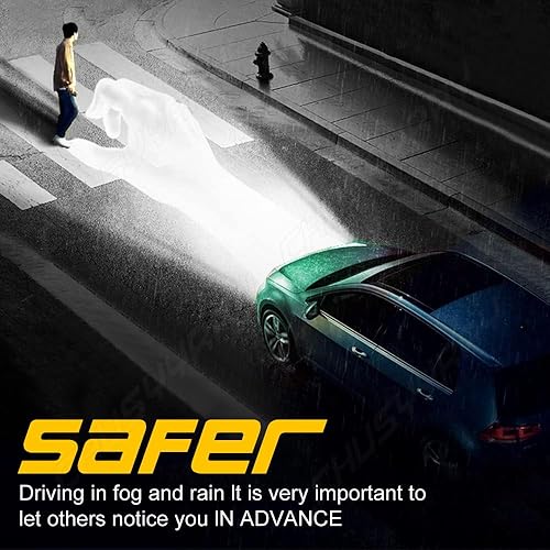 Miniatura 2 de CHUSYYRAY Compatible con bombillas antiniebla Kia Optima 2011 2012 2013, H1 de haz alto H11B de haz bajo 881, 500% más brillante, iluminación de 360