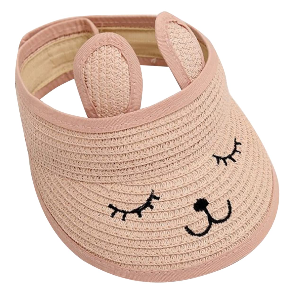 BESPORTBLE 5 Pezzi Cilindro Vuoto strenne Natale Cappello Sole Cappellino Visiera Tappi Piscina Spiaggia Visiera Parasole UV Protezione Alette Parasole per Donna Visiere per Donna Papiro Rosa