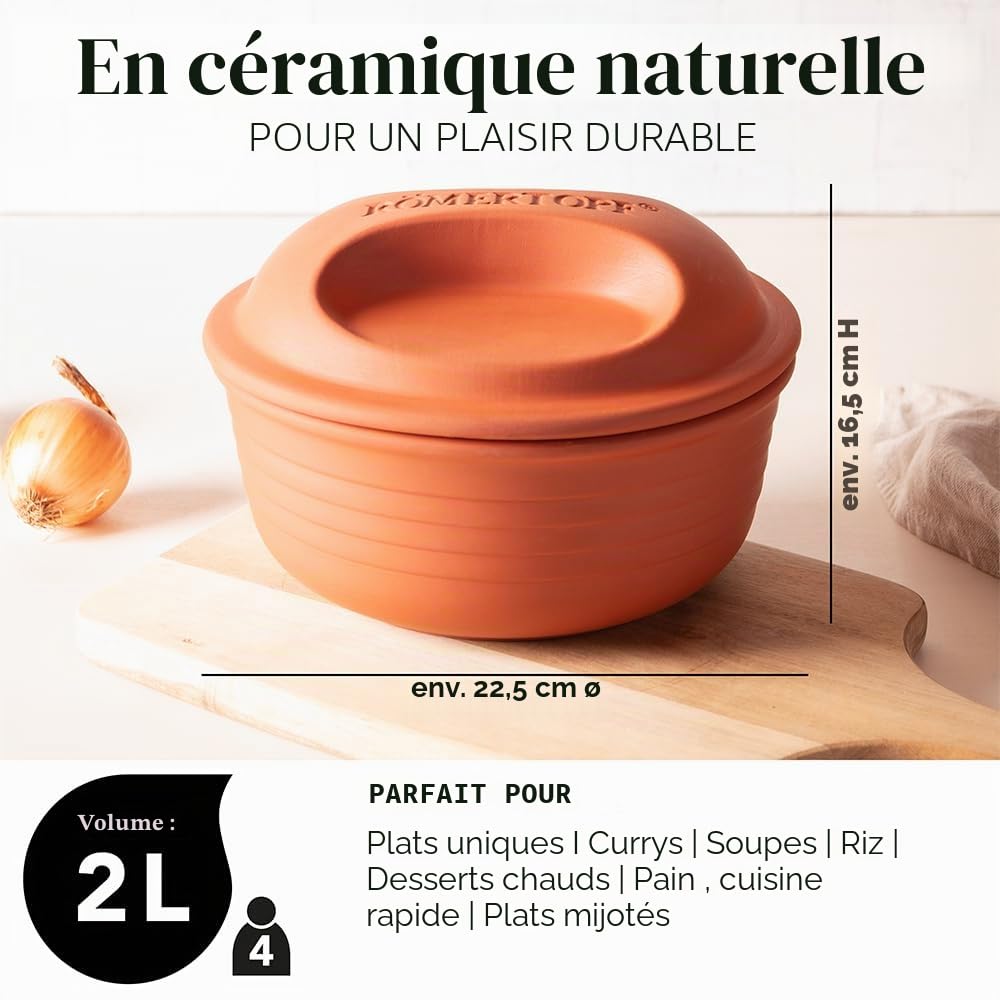 RÖMERTOPF Rôtissoire ronde multitorréfacteur 150 05 Diamètre 22,5 cm