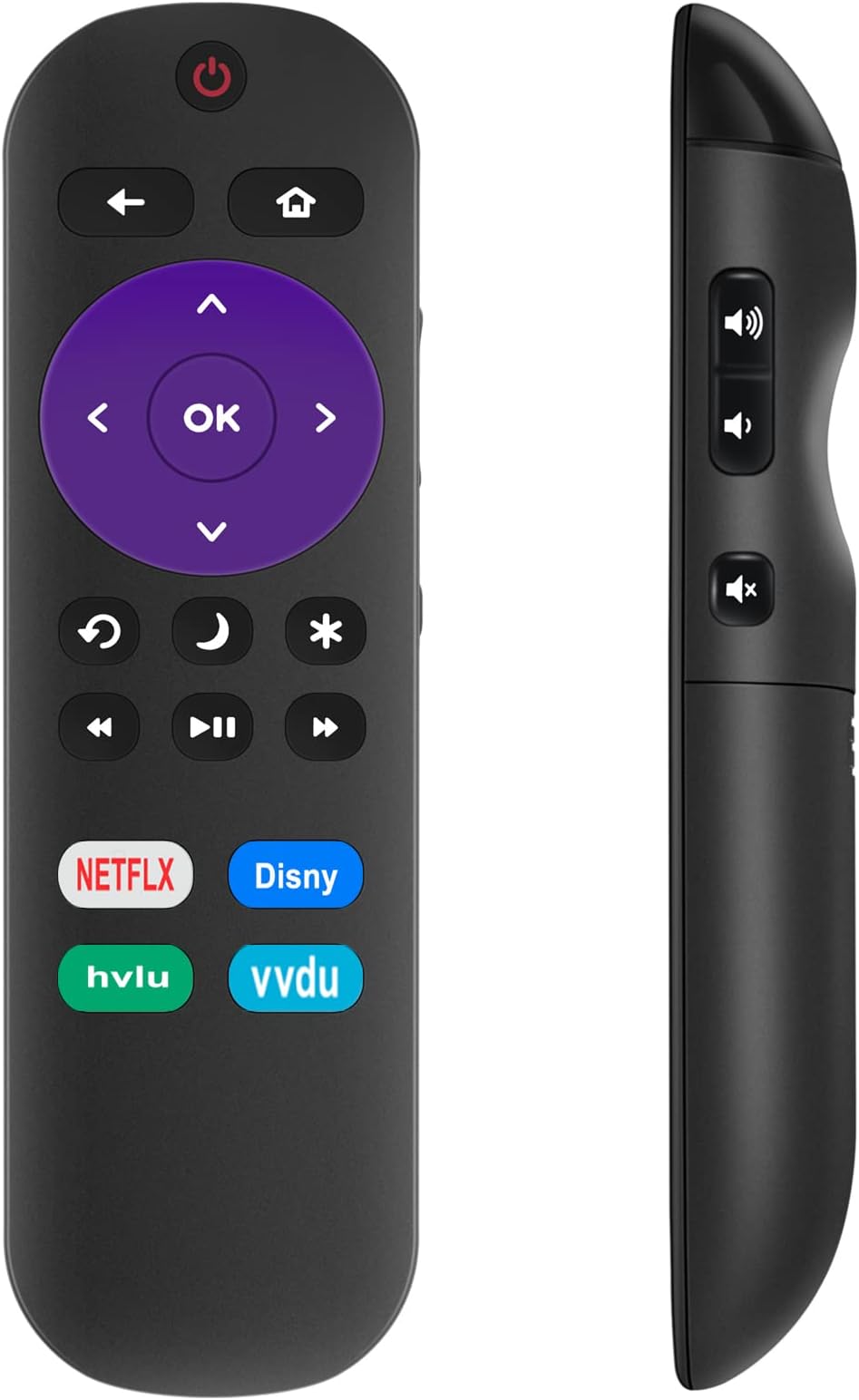 Beyution New Remote Replacement for Hisense ROKU TV 55R6040G 50H4 55H4 48H4 40H4 R6070 50R7E 32H4C 32H4D 32H4E 32H4F 40H4C 40H4D 40H4E 43H4D 43H4E 43R7E 50H4D with 4 Shortcut Keys