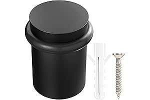 1.5 Inch Black Finish Door Stopper Floor Mount