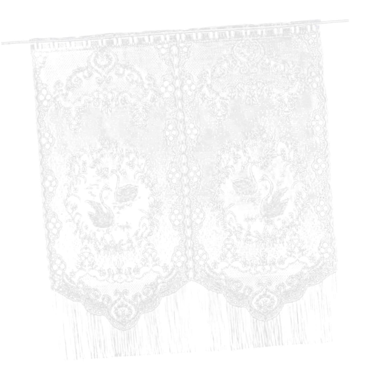 Voilage de cuisine court blanc Ciieeo | Petit rideau brise-bise pour fenêtre et meuble de café
