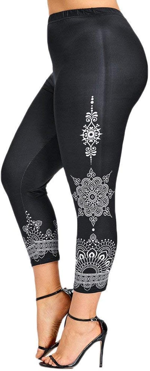 Overmal Fashion Ladies Plus Simple Leggings Size Printed Glamorous
