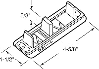 Vista 2 de Prime-Line N 6560 Acero estampado, ajustable, puerta de armario, guía de suelo (paquete de 2)