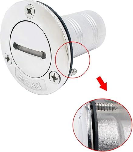 Vista 52 de SHENGHUISS Boat Water/Diesel/Gas/Fuel Deck Fill/Filler 1-1/2 Inch(38mm) with Keyless Cap 316 Stainless Steel Boat Deck Hardware for Boat, Yacht