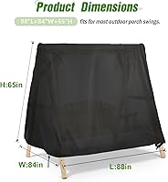 Vista 2 de Kasla Funda para columpio al aire libre, impermeable y resistente, cubierta para patio, juego de columpios con marco A, hamaca y soporte de columpio