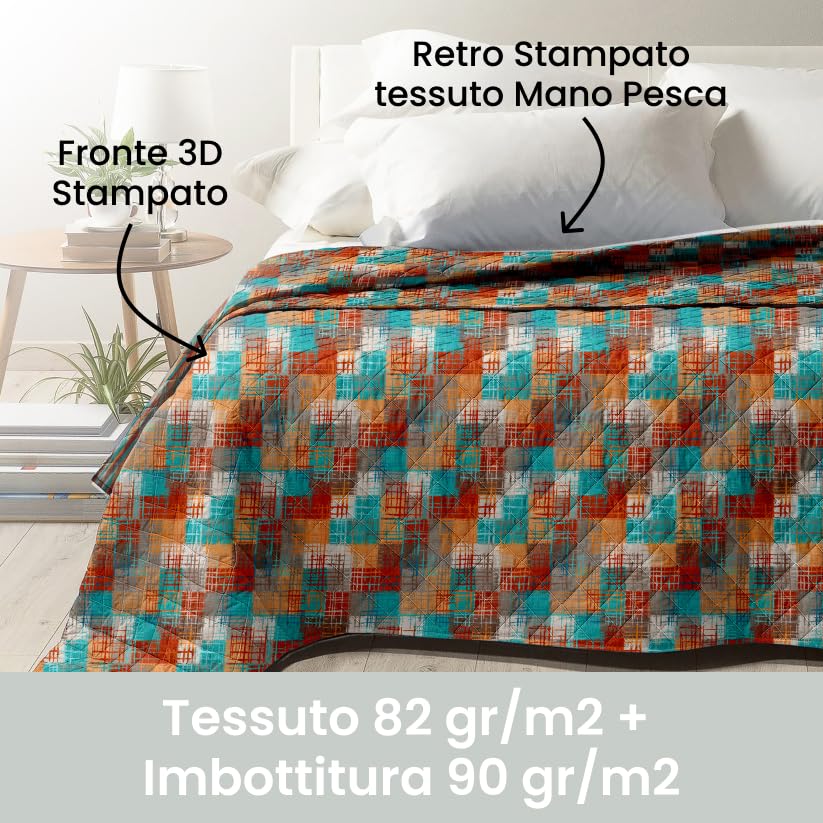 Copriletto Trapuntino Primavera Estate Made In Italy - Leggero E Anallergico - Foto 3