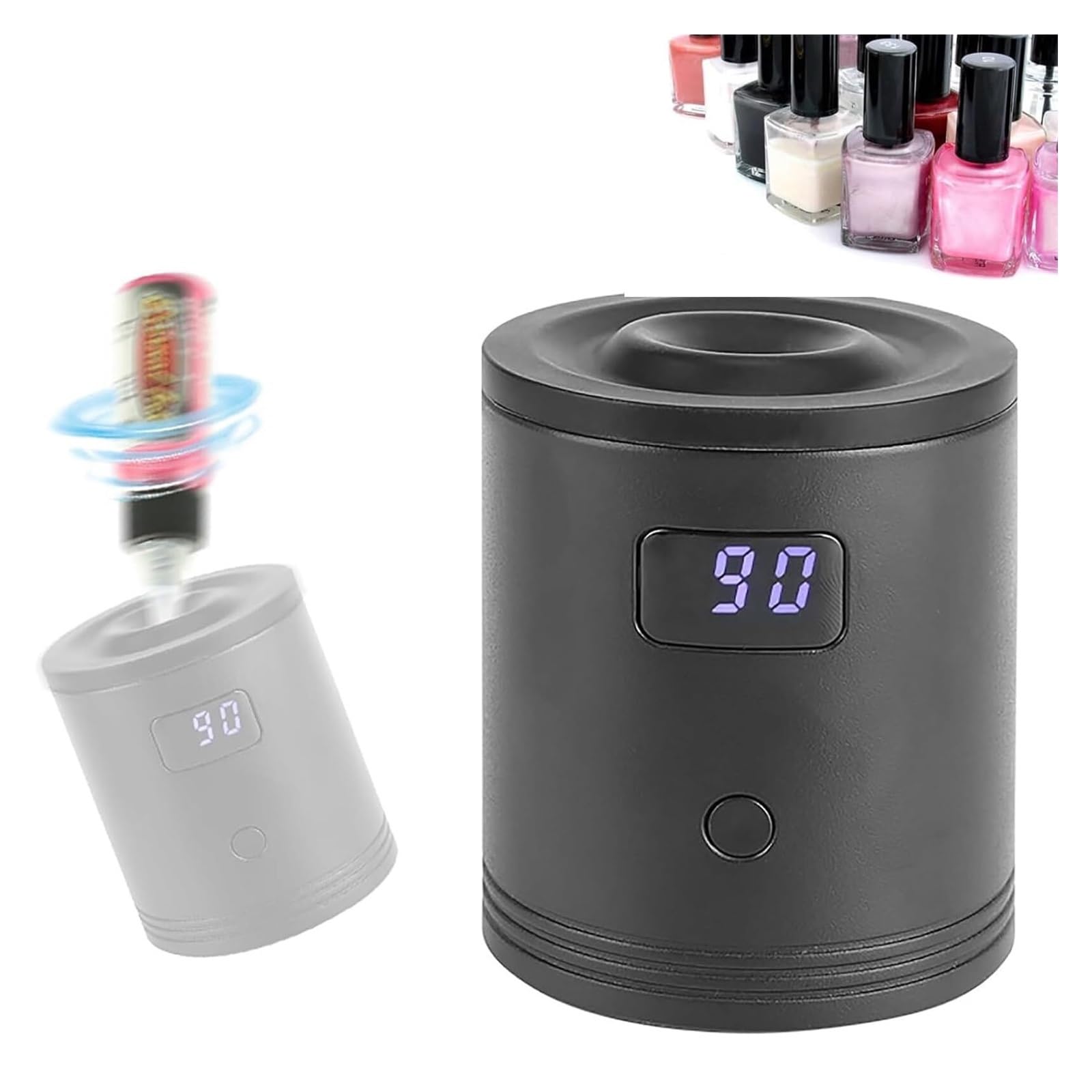 Miscelatore Vortex con regolazione a 3 velocità, shaker elettrico da 5200 giri/min per una rapida miscelazione di vernice acrilica, smalto per unghie, adesivi per ciglia, tempo di miscelazione 5