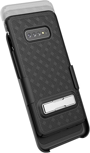 Miniatura 3 de Encased Funda para cinturón para Galaxy S10 Plus con soporte (serie Slimline 2019), cubierta ultrafina con clip giratorio para funda (para Samsung