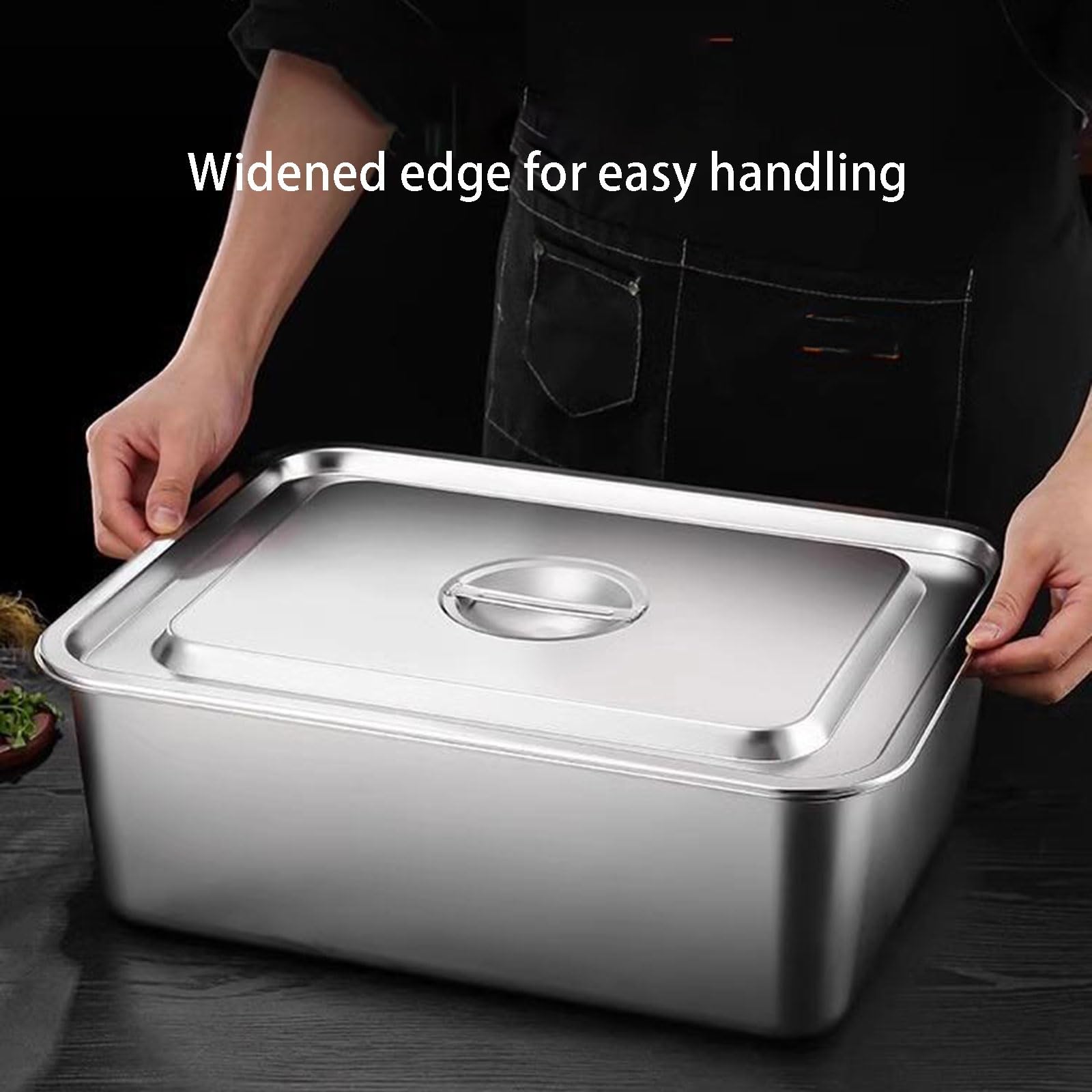 Scaldavivande in acciaio inox, scaldavivande per buffet, 4 pezzi, contenitore riscaldante per catering, contorni, eventi e buffet
