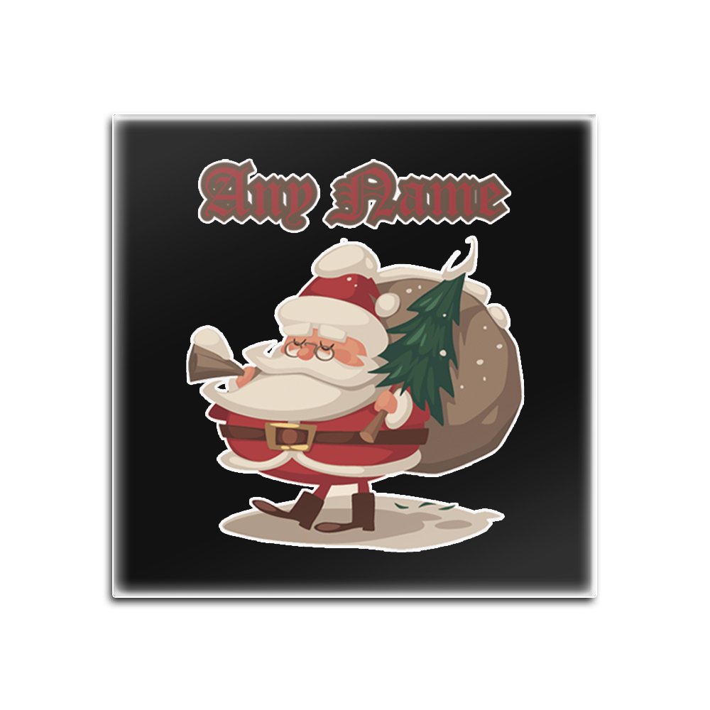 Dessous de verre bois personnalisables Joyeux Noël lot de 4 carrés