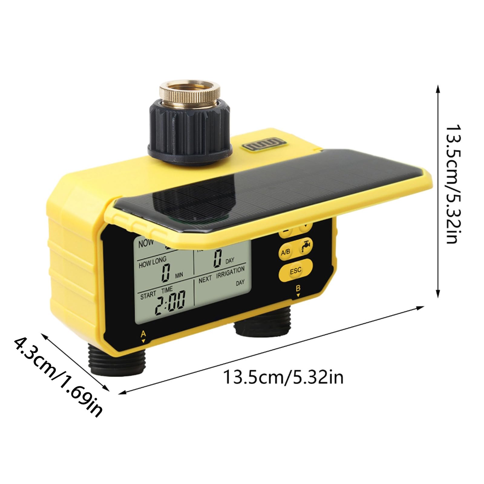 Pratico timer automatico dell'acqua con doppie valvole Timer digitale dell'acqua per irrigazione da giardino e gocciolamenti irrigazione a goccia digitale