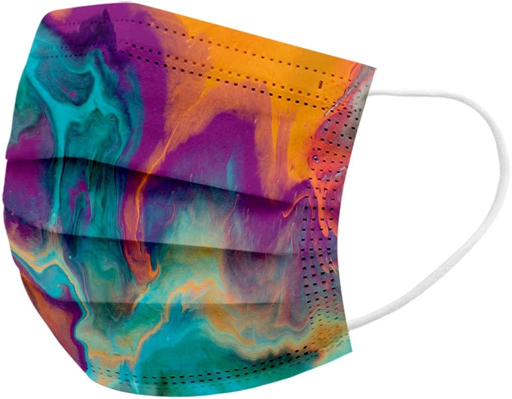 50 máscaras desechables para mujer para adultos, teñido anudado, cuidado de la piel, para vacaciones, no tejidas, gruesas, 3 capas, transpirables disponible en Yaxa Colombia