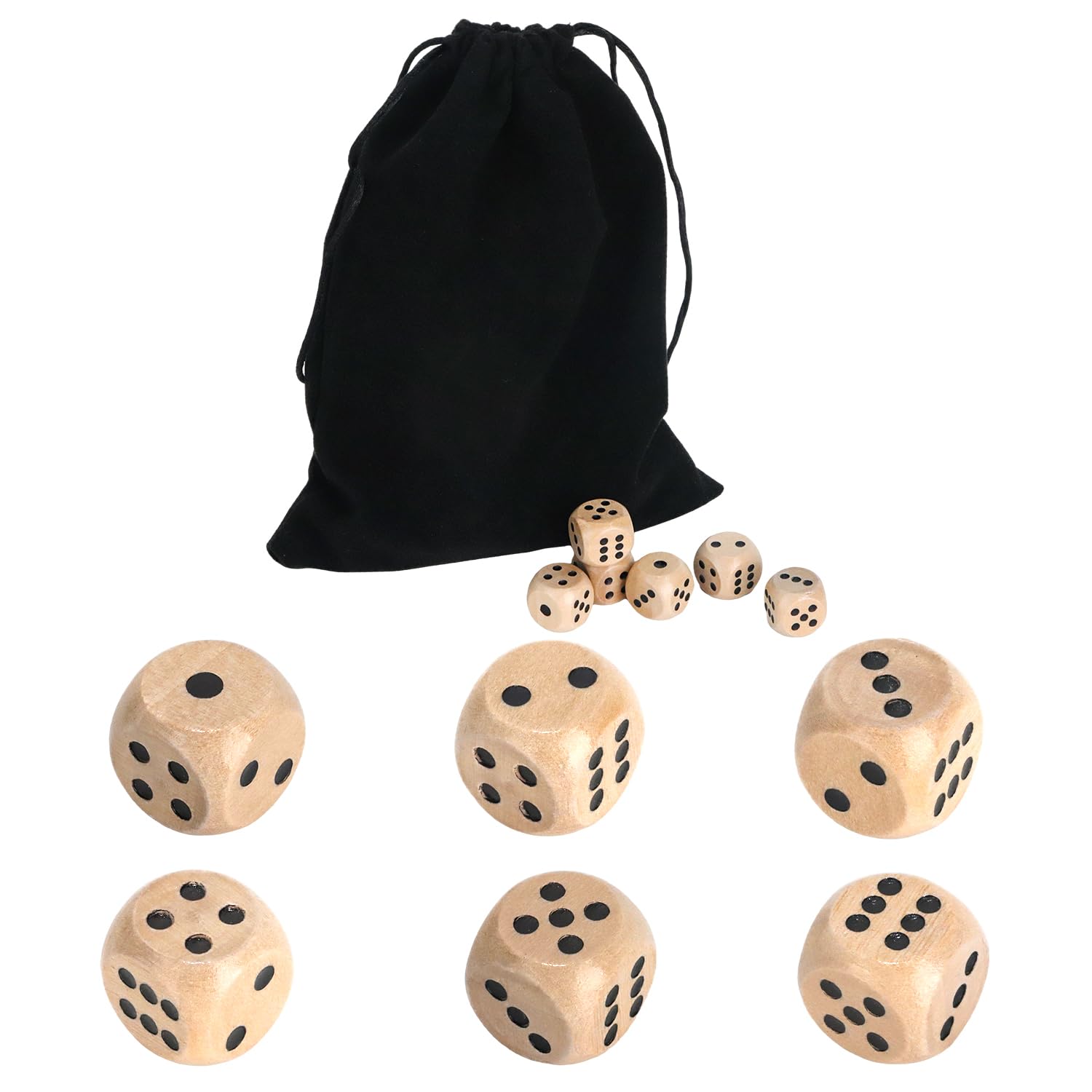 Juego De 10 Dados De Madera Natural De 16 Mm – Artesanía Fina, Multiusos Para Juegos De Mesa Y Decoración