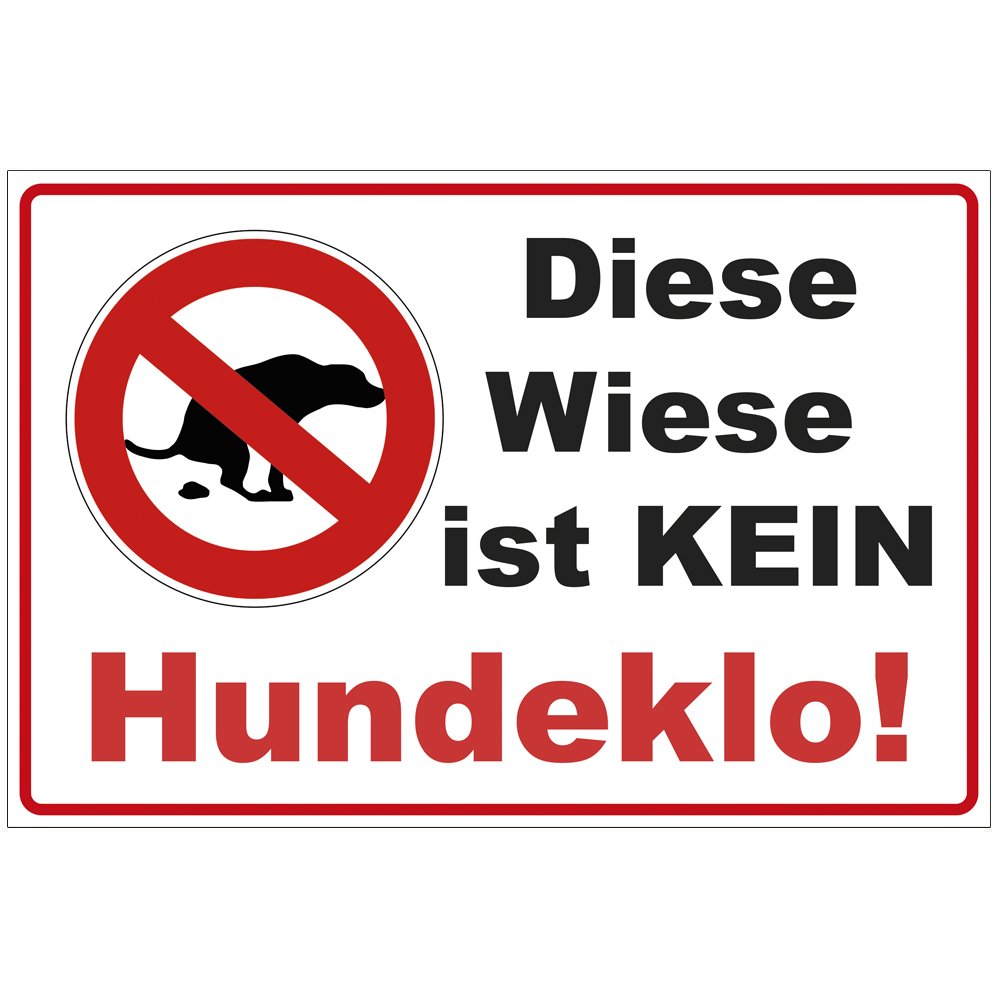 Easydruck24de Hinweisschild „Hier Ist Kein Hundeklo!“ – 20x30 Cm, Aluminium, Wetterfest